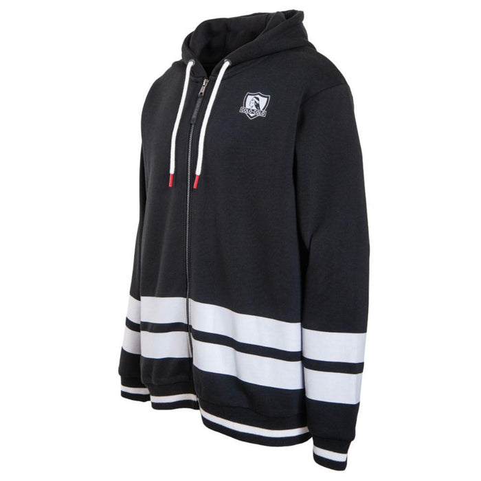 Poleron Colo Colo Urbano Zipper Negro Blanco