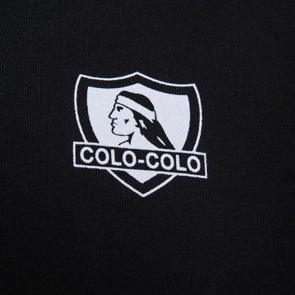 Poleron Colo Colo Urbano Zipper Negro Blanco