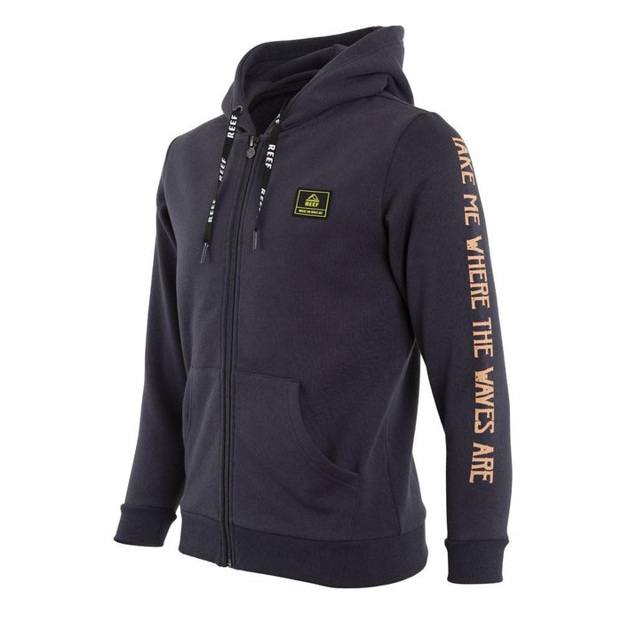Poleron Full Zipper Kids Dark Grey Estampado