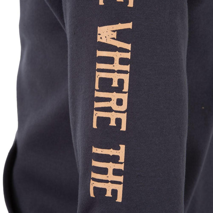 Poleron Full Zipper Kids Dark Grey Estampado