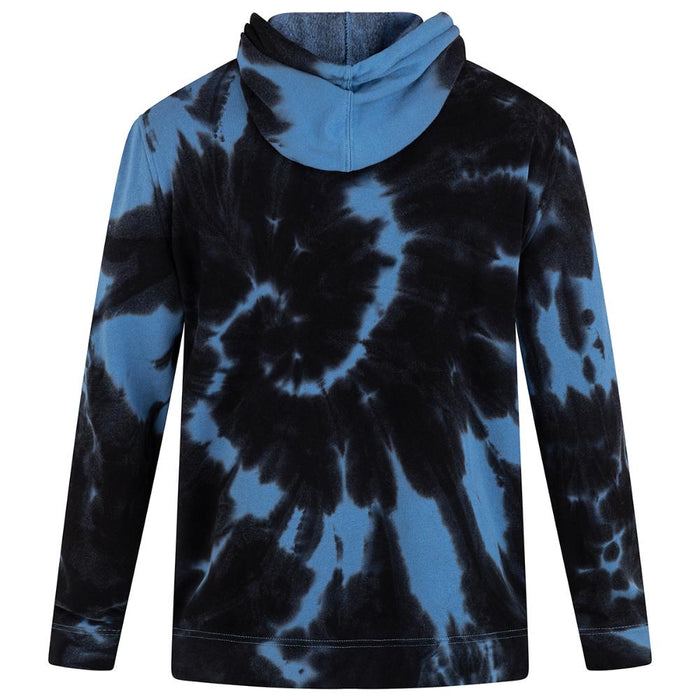 Poleron Hoodie Tidal Wave Tie Dye Fleece Black