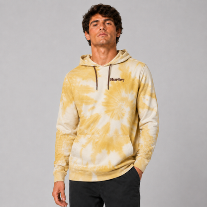 Poleron Hoodie Tidal Wave Tie Dye Fleece Bone