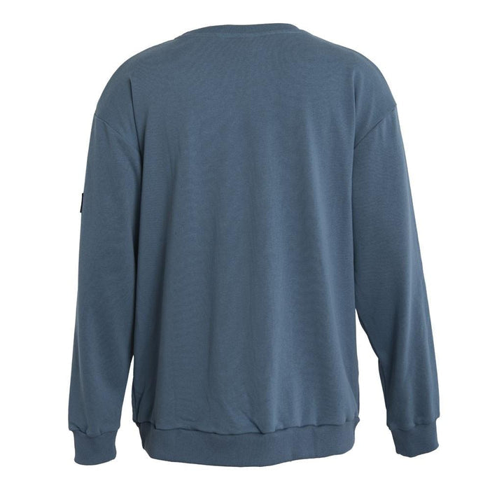Poleron Men Crew Blue Logo Front