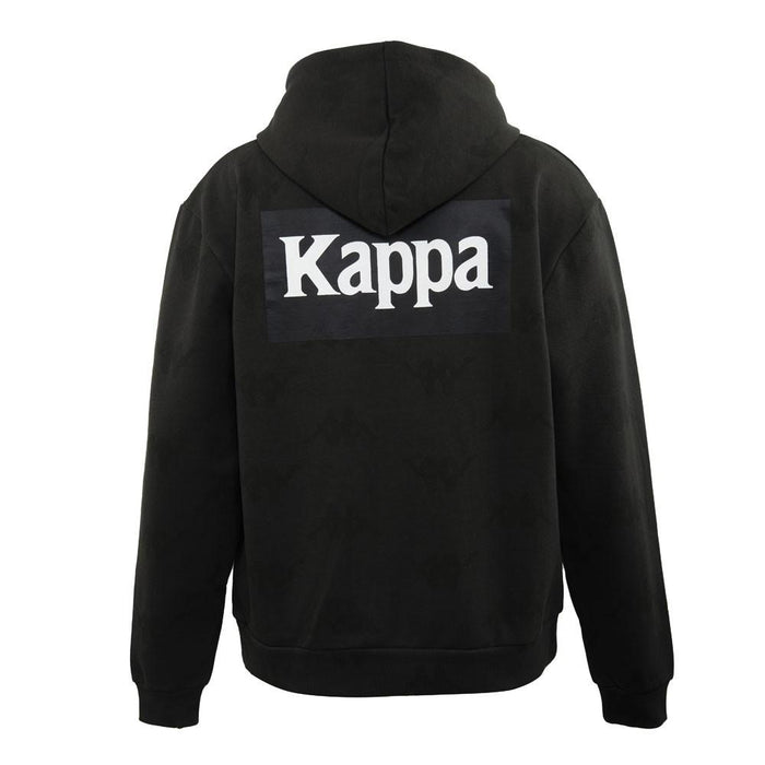 Polerón Men Full Zipper Black Logo Back White