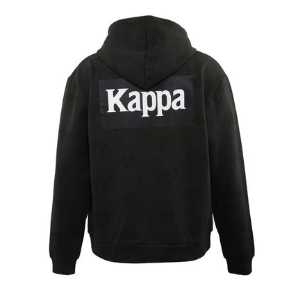 Polerón Men Full Zipper Black Logo Back White