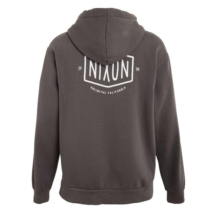 Poleron Men Full Zipper Charcoal Double Logo