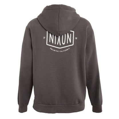 Poleron Men Full Zipper Charcoal Double Logo