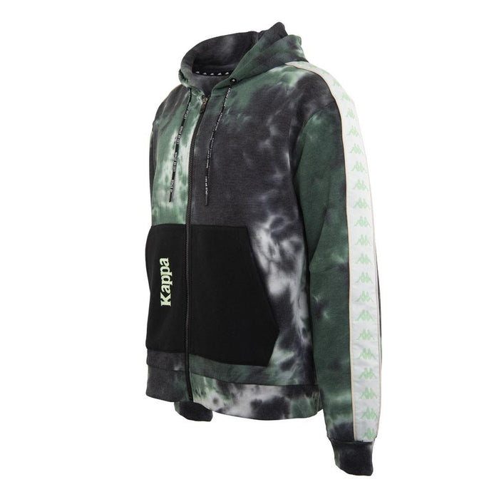 Poleron Men Full Zipper Tie Dye Smoke Green Black