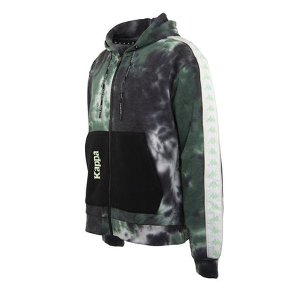 Poleron Men Full Zipper Tie Dye Smoke Green Black