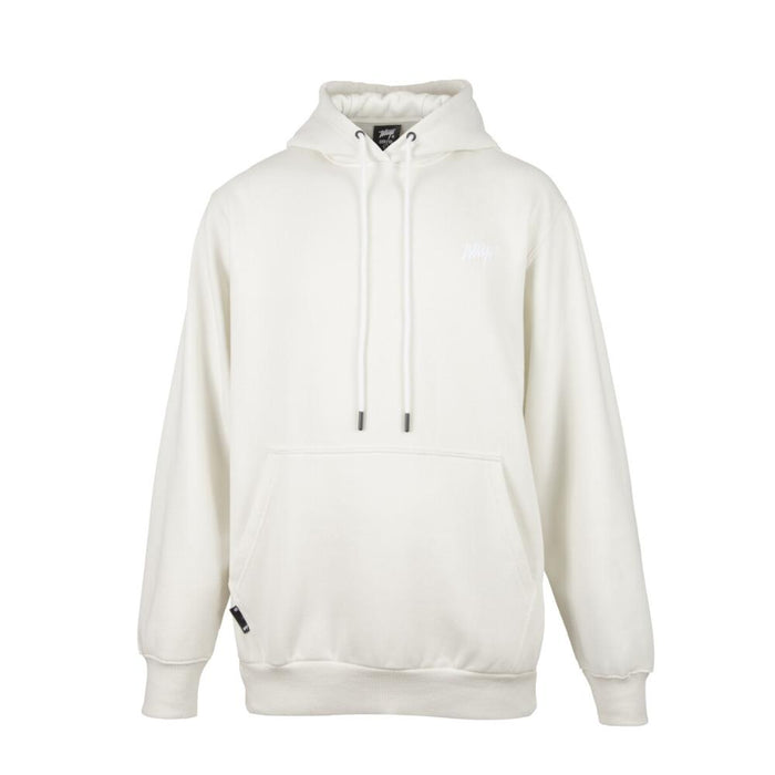 Poleron Hoodie Gray Small Logo White