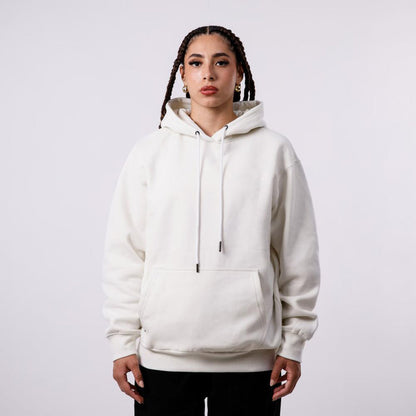Poleron Hoodie Gray Small Logo White