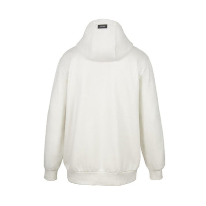 Poleron Hoodie Gray Small Logo White