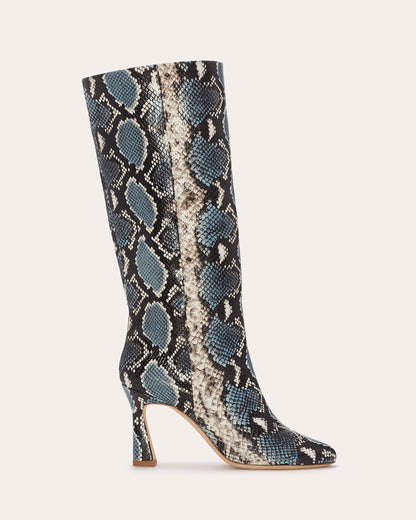 Queen Heeled Snake Boots | BLUE SNAKE