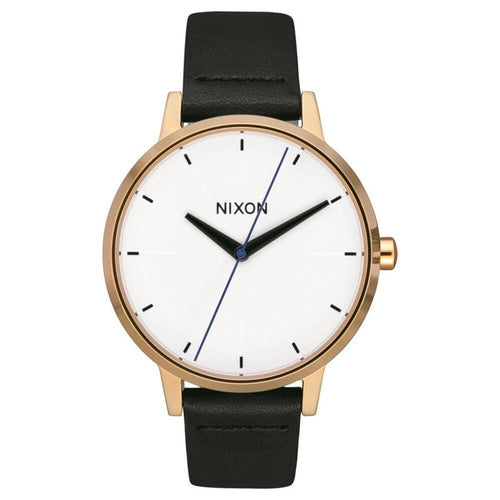Reloj Kensington Leather Gold Bar Black