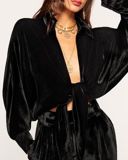 Novalee Tie Front Top