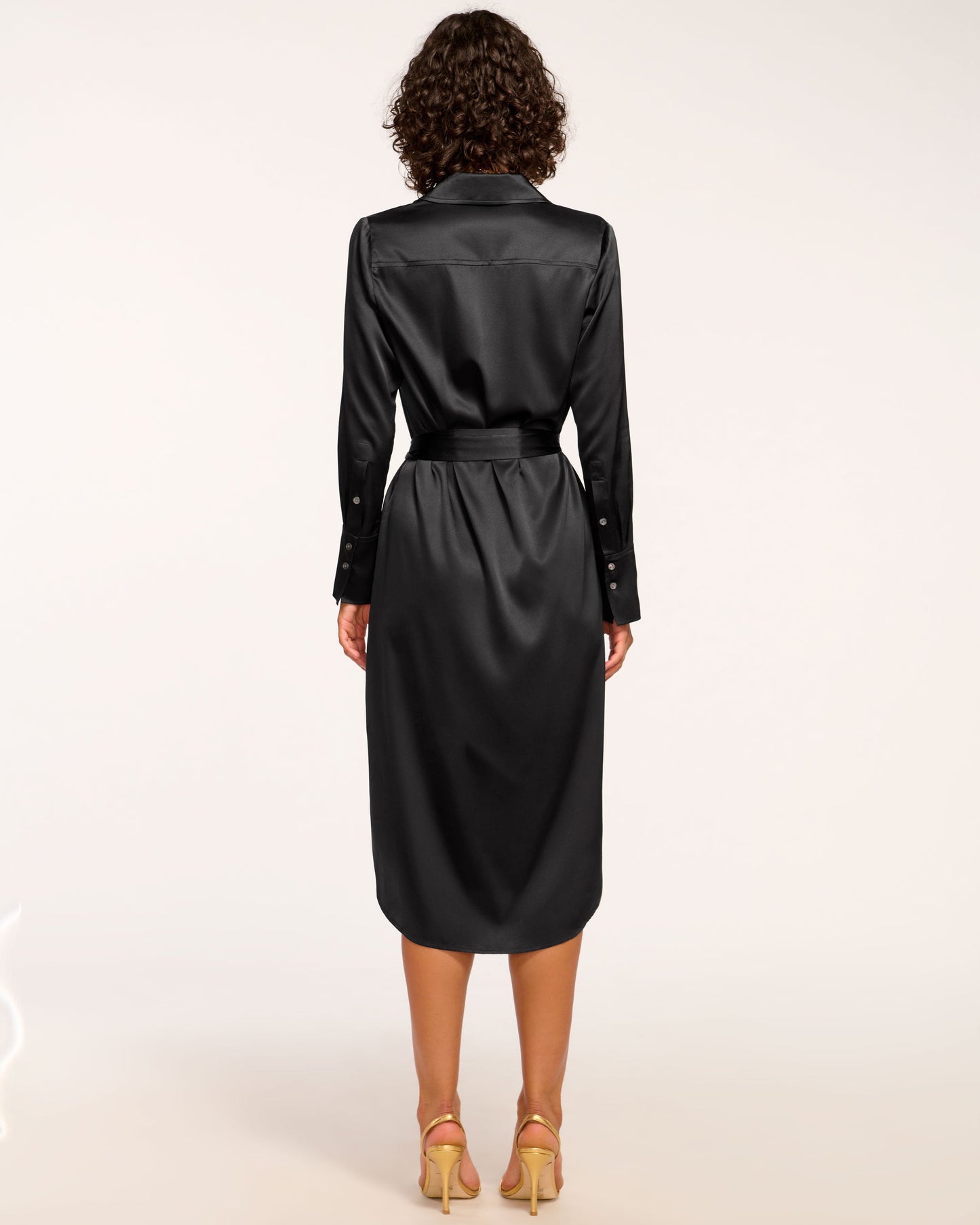 Victoria Silk Button Down Midi Dress