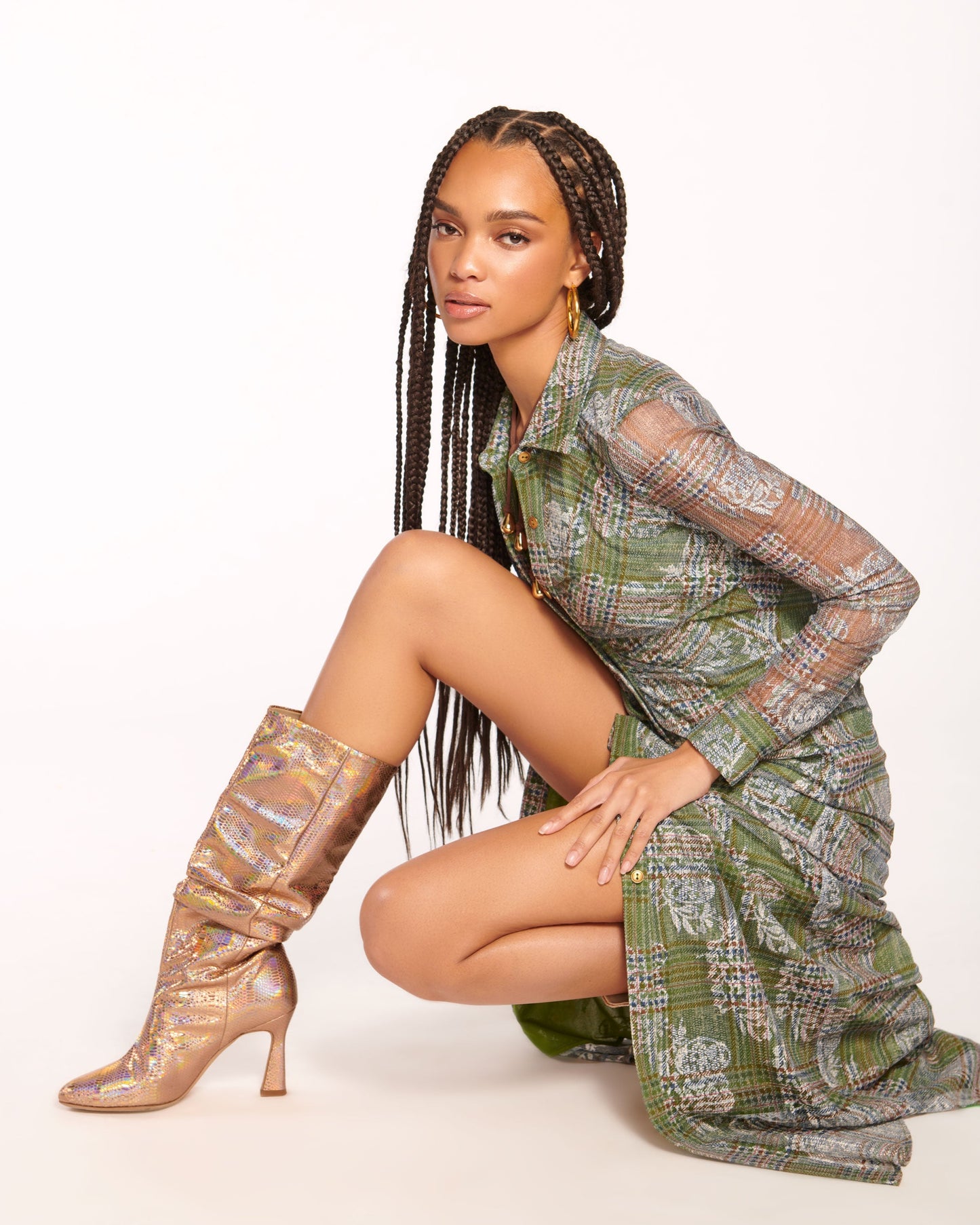 Squeen Heeled Boots | ROSE GOLD