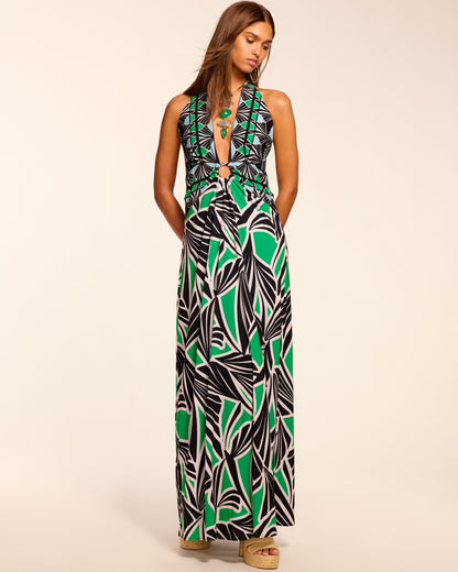 Rayna Jersey Plunging Maxi Dress