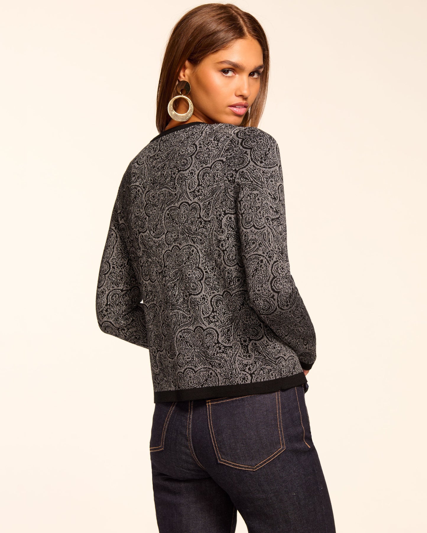 Tricia Metallic Cardigan Sweater