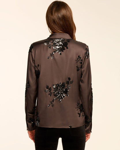 Sara Button Down Embellished Shirt