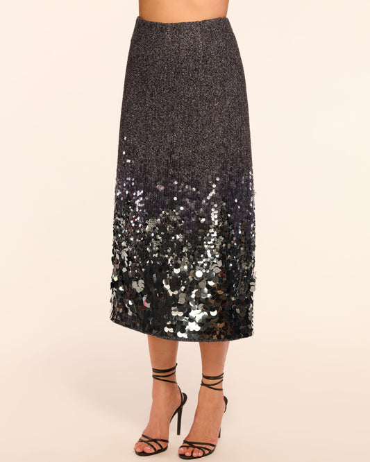 Peter Wool Blend Embellished Midi Skirt