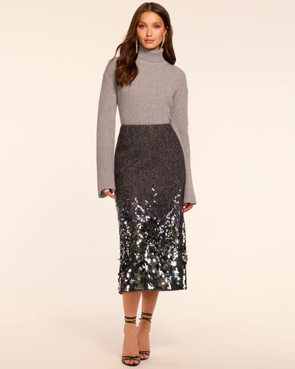 Peter Wool Blend Embellished Midi Skirt