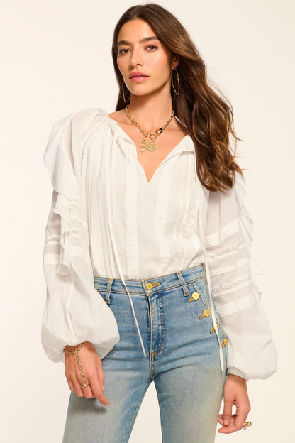 Tamara Cotton Voile Long Sleeve Blouse