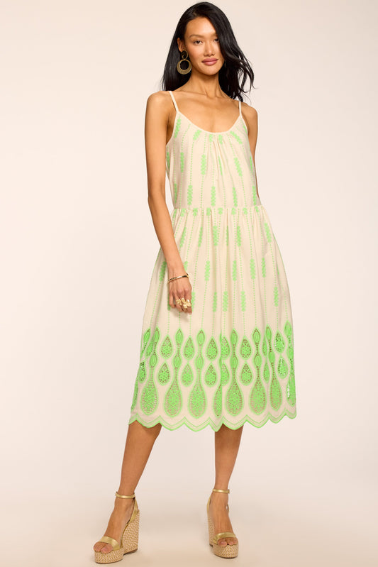 Sandra Embroidered Midi Dress