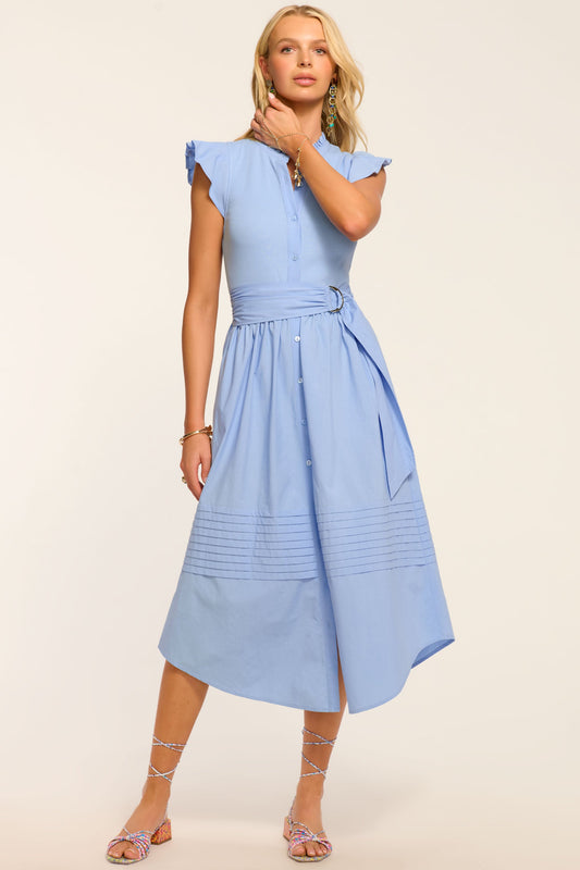 Odessa Cotton Knit Combo Midi Dress