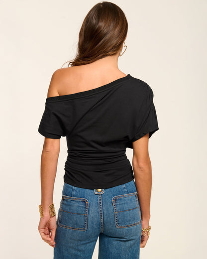 Stella Knit Off-The-Shoulder Tee