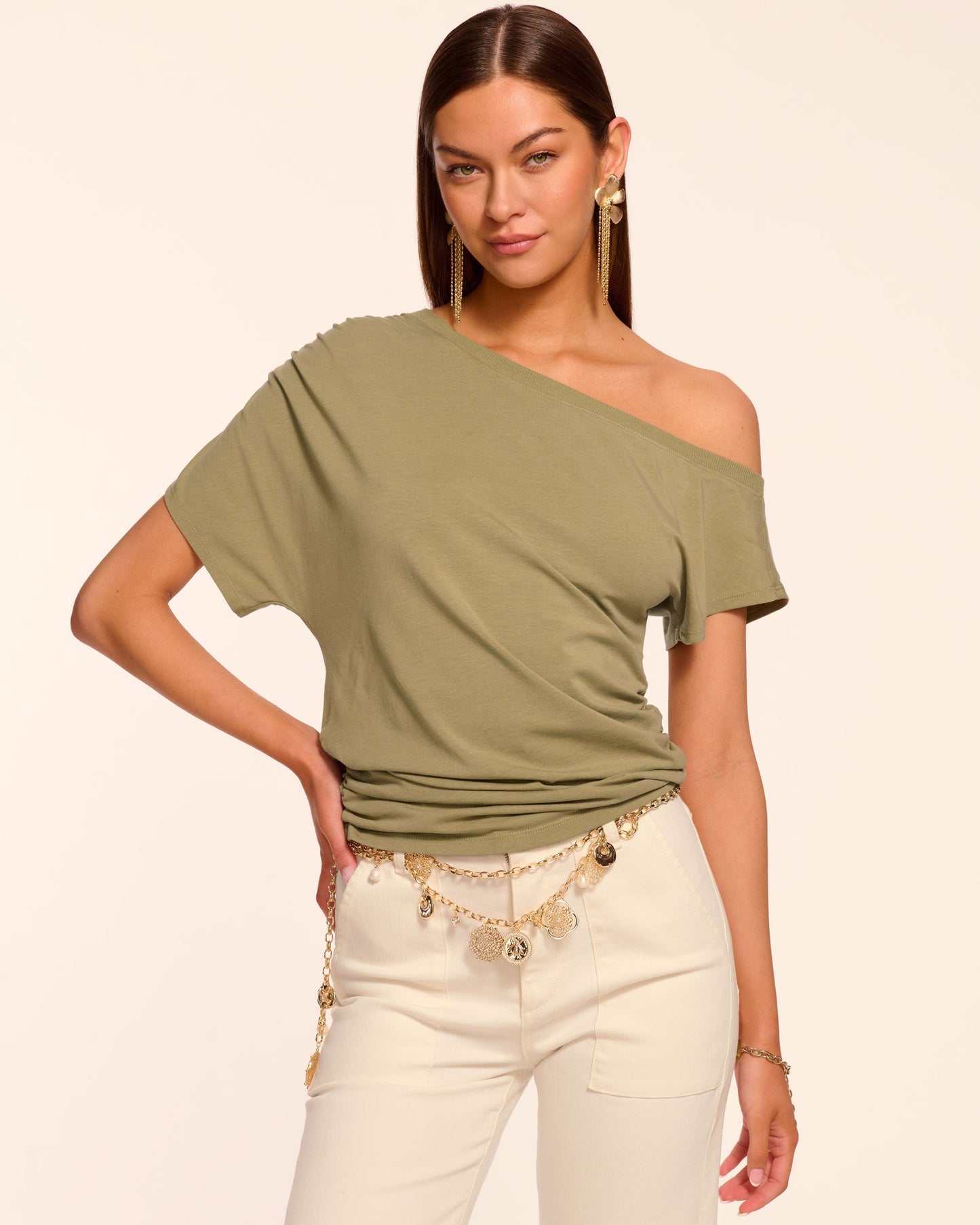 Stella Knit Off-The-Shoulder Tee | SAFARI
