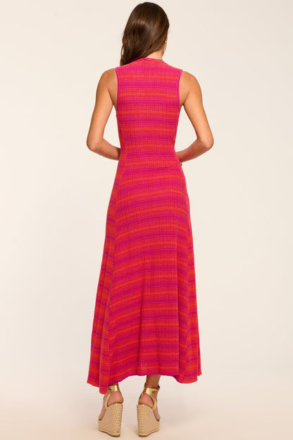 Nora Textured Knit High Neck Dress