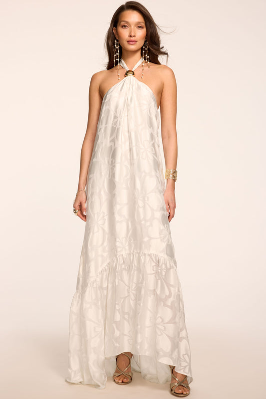 Zelda Printed Halter Maxi Dress