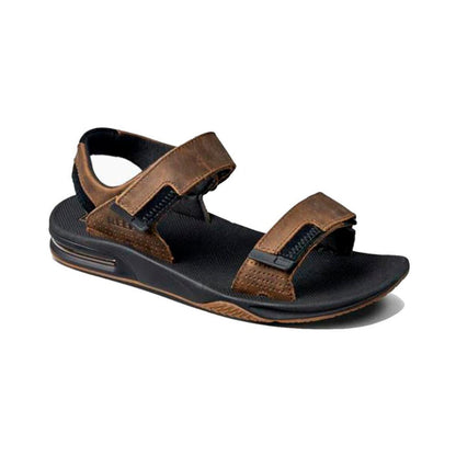 Sandalia Men Fanning Baja Leather Black Brown