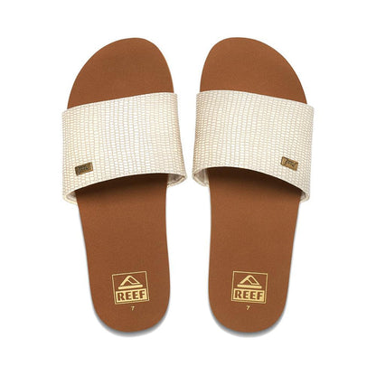 Sandalia Women Bliss Nights Slide White Tan