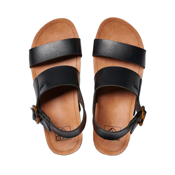Sandalia Women Vista Hi Buckle Black Tan