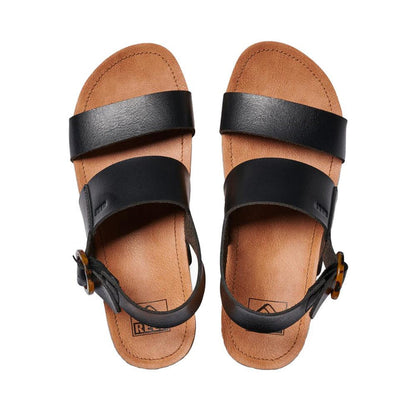 Sandalia Women Vista Hi Buckle Black Tan