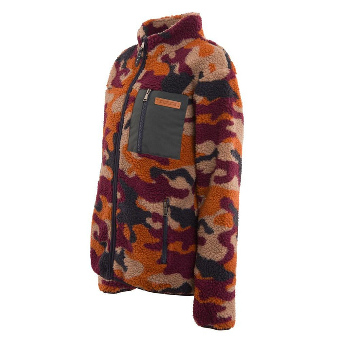 Sherpa Kids Full Zip Camo Brown