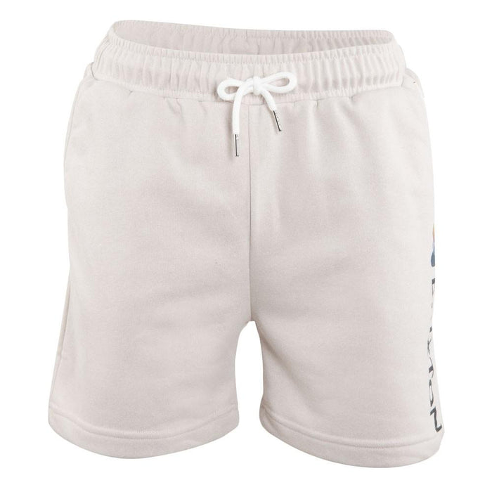 Short Men Beige Logo Print