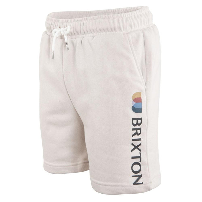Short Men Beige Logo Print