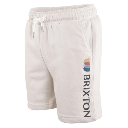 Short Men Beige Logo Print