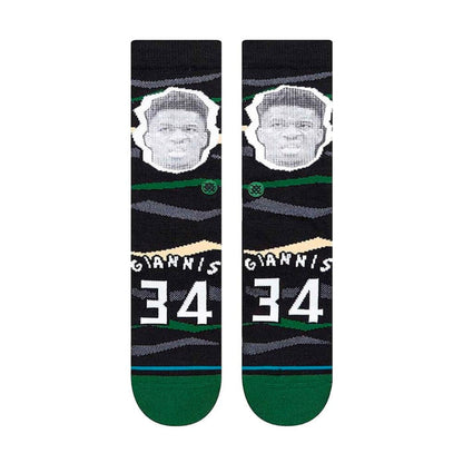 Stance Sock Men NBA Faxed Giannis Black