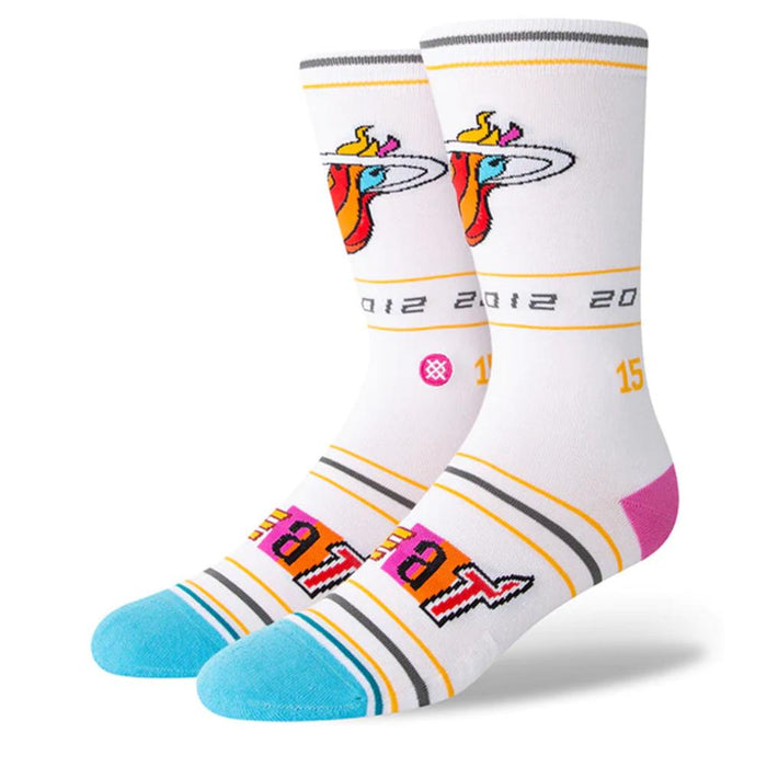 Stance Sock Men NBA Miami Heat City White 2023