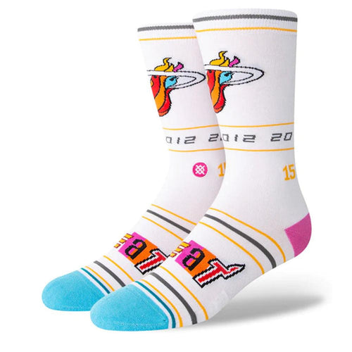 Stance Sock Men NBA Miami Heat City White 2023