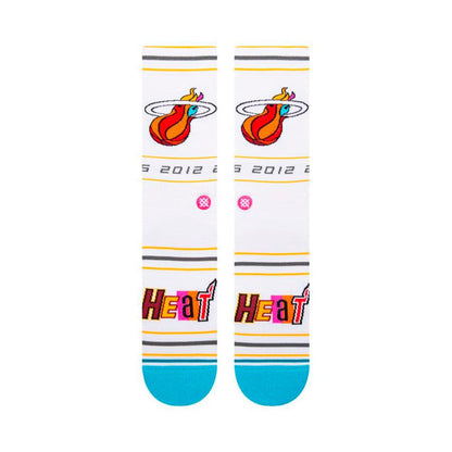 Stance Sock Men NBA Miami Heat City White 2023