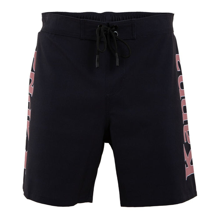 Traje de Baño Men Black Kappa Tape Burgundy