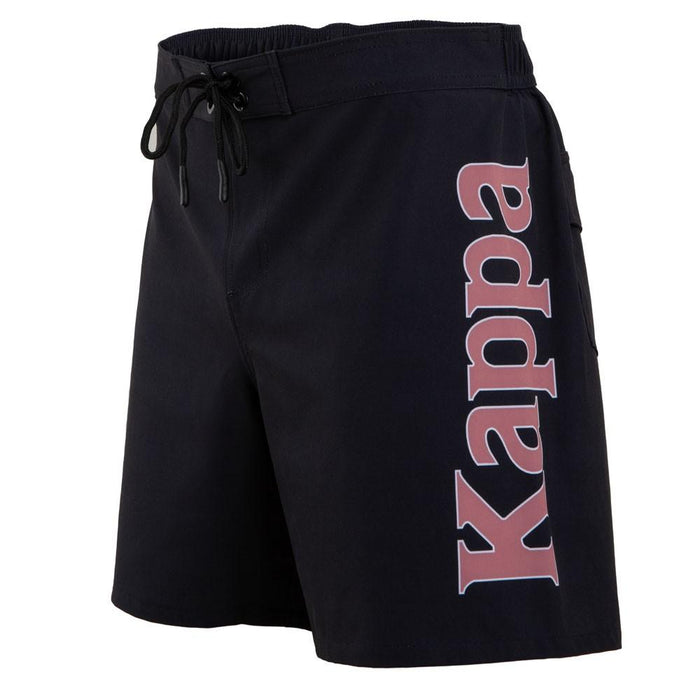 Traje de Baño Men Black Kappa Tape Burgundy