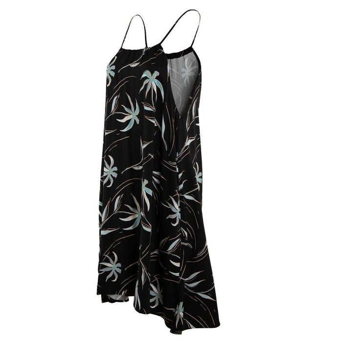 Vestido Women Leaves Black