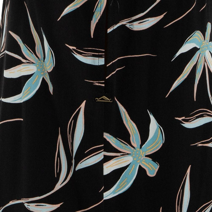 Vestido Women Leaves Black