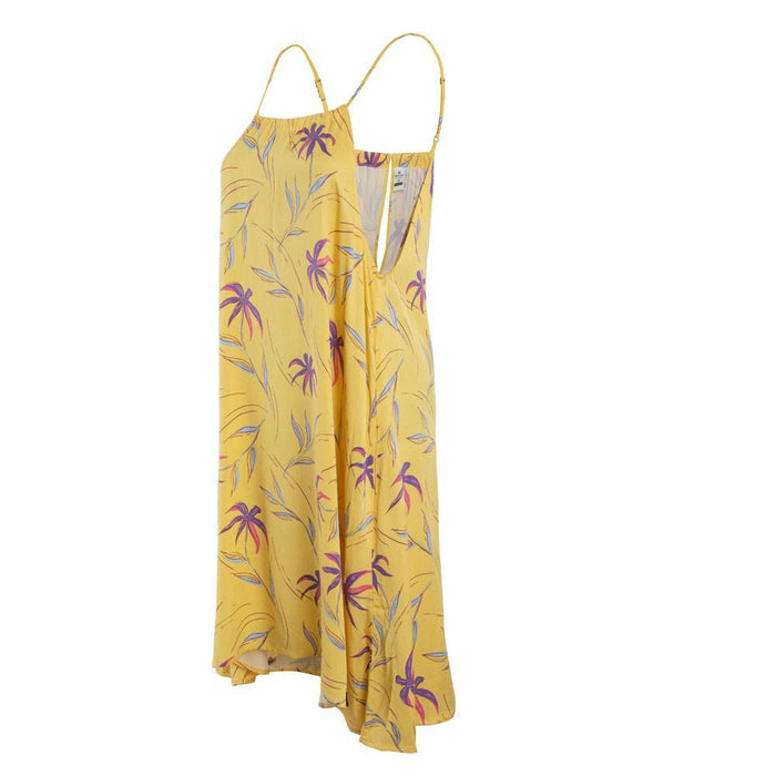 Vestido Women Leaves Yellow